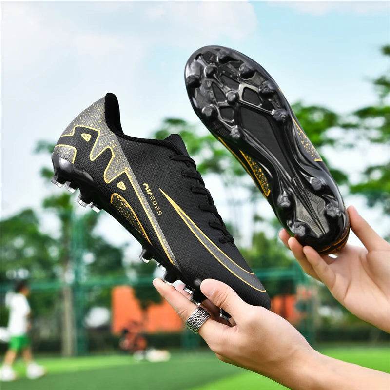 Men Soccer Shoes FG/TF Soft Football Sneakers Breathable Non-Slip Cleats Grass Trainers Outdoor Low Top Running Sport Footwear - KICKSTART