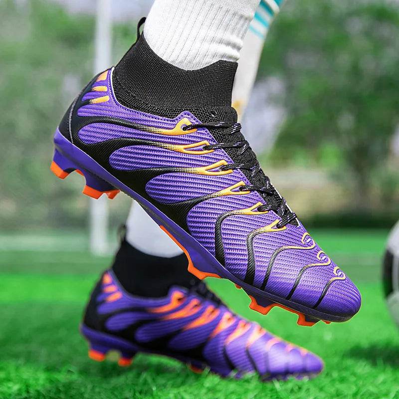 Hot High Quality Man Football Boots Society Outdoor TF/FG Mens Studded Boots Light Training Teenager Soccer Shoe botas de futbol - KICKSTART