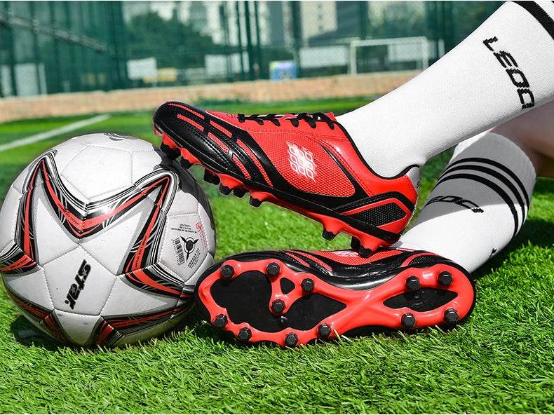 Soccer Shoes Men Turf Football Boots Fashion Firm Ground Studs Anti Slip Boy Sneakers Original Outdoor Field Training Trainers - KICKSTART