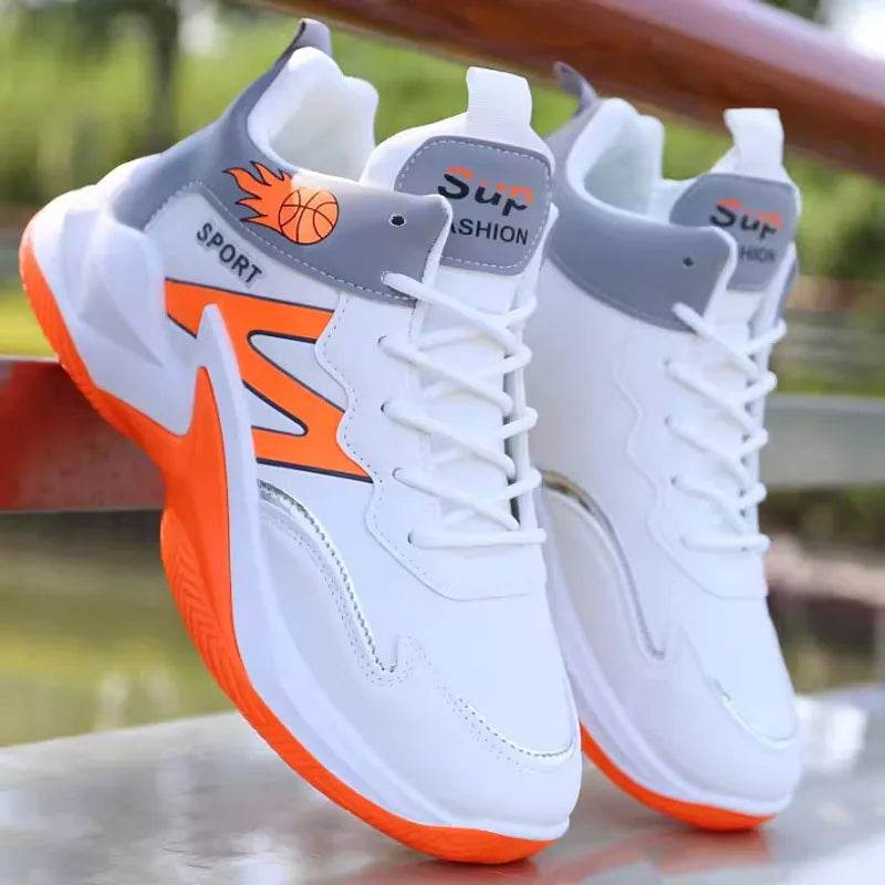 New High-top Basketball Shoes Men Outdoor Sneakers Men Wear Resistant Air Cushioning Baseball Shoes Male Breathable Sport Shoes - KICKSTART