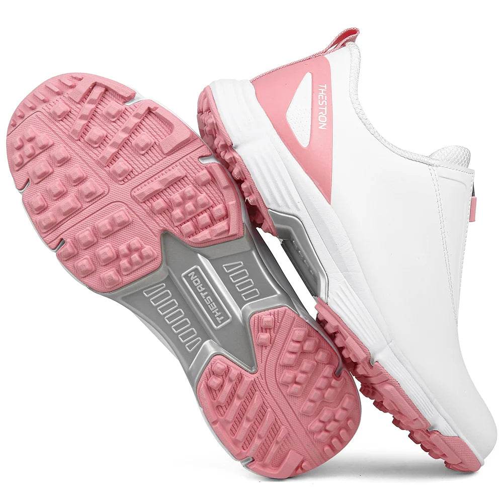 Women Spikeless Golf Shoes Professional Waterproof Golf Sneakers Comfortable Gym Sneakers - KICKSTART