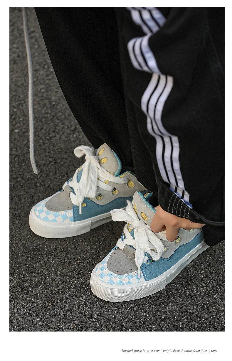 Hot Sale Fashion Unisex Skateboard Shoes Streetwear Canvas Shoes Men Breathable Designer Trainers Women Stylish Casual Sneakers - KICKSTART