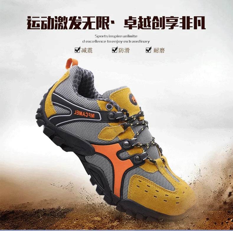 Hot Sale Brand Men Hiking Shoes Breathable Outdoor Mountain Trekking Shoes Men Climbing Hunting Sneakers Non-Slip Sport Footwear - KICKSTART