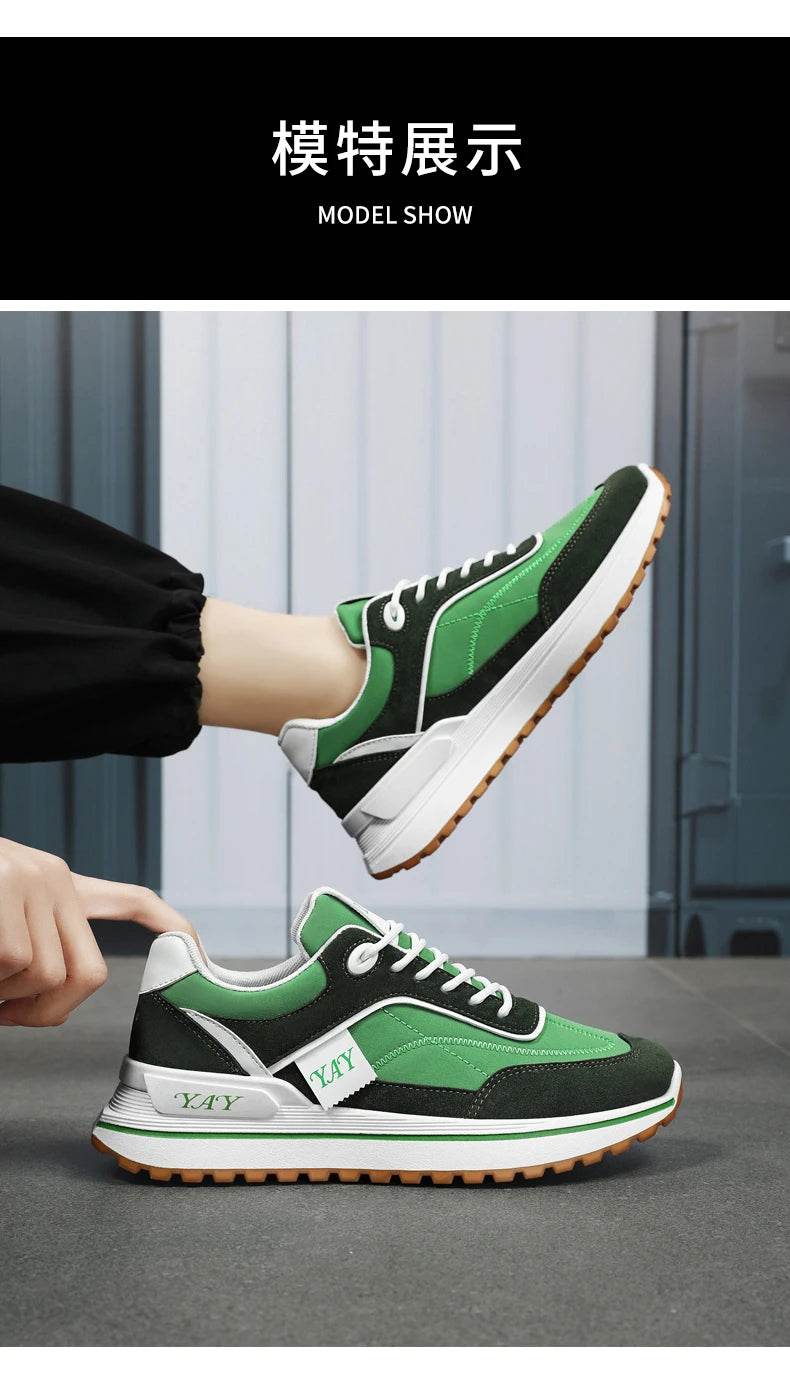 Green Men Golf Sport Shoes Spring Outside Turf Jogging Shoes for Women Comfortable Fitness Golfer Athletic Golf Training Shoes - KICKSTART