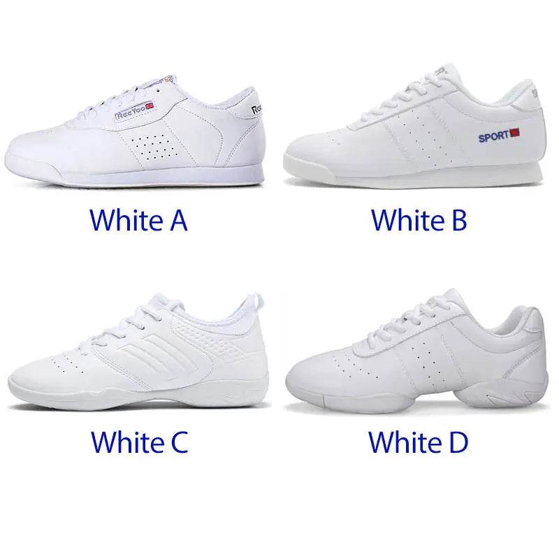 Aerobics Shoes Women Kids Sports Shoe Boys Girls Aerobics Dance Shoes White Competitive Modern/Jazz/Hip-hop Gym Dance Sneakers - KICKSTART