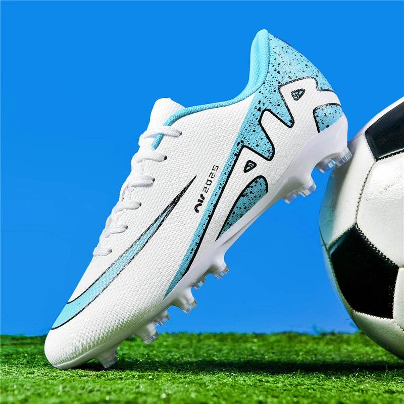 Men Soccer Shoes FG/TF Soft Football Sneakers Breathable Non-Slip Cleats Grass Trainers Outdoor Low Top Running Sport Footwear - KICKSTART