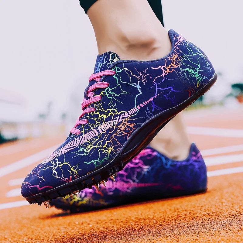 2024 Men Track Field Sprint Shoes Women Spikes Sneakers Athlete Lightweight Running Training Racing Spike Sport Shoes Size 35-45 - KICKSTART