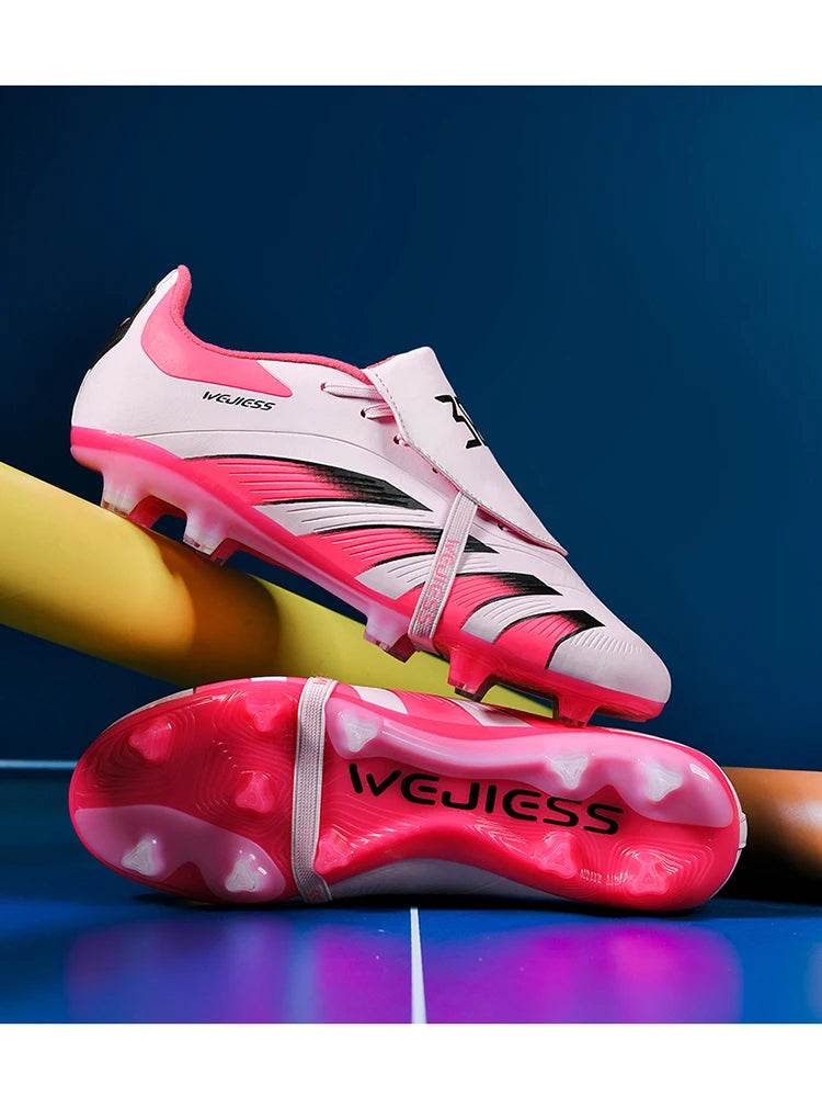 Pink Soccer Shoes For Men Indoor Training Football Boots Men Professional Soccer Cleats Men Futsal Shoe botas de fútbol - KICKSTART