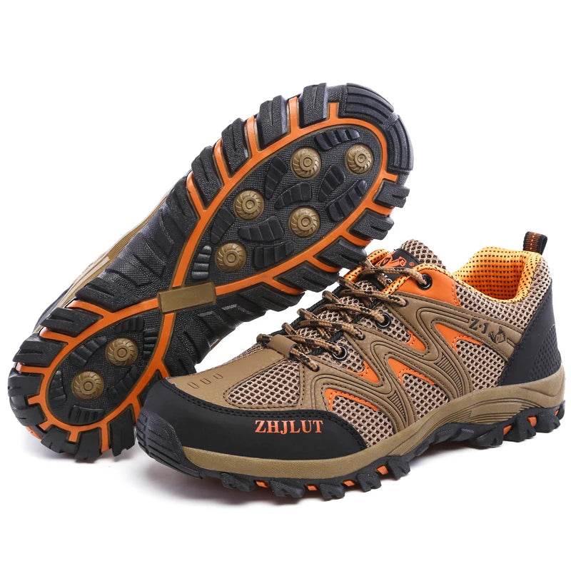 Hiking Shoes Men Women Mesh Sneakers Breathable Fashion Mountain Shoes Boy Spring Autumn Summer Work Shoes Outdoor Trekking - KICKSTART