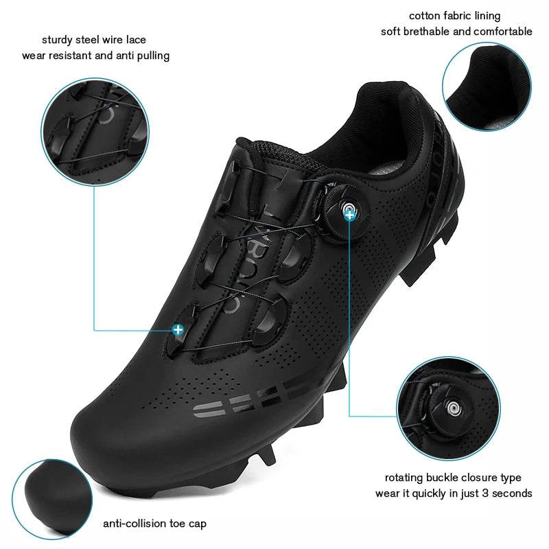 2025 MTB Cycling Shoes Men Women Outdoor Sports Mountain Bike Shoes Spd Cleats Mtb Sneakers Flat Bicycle Footwear for Shimano - KICKSTART