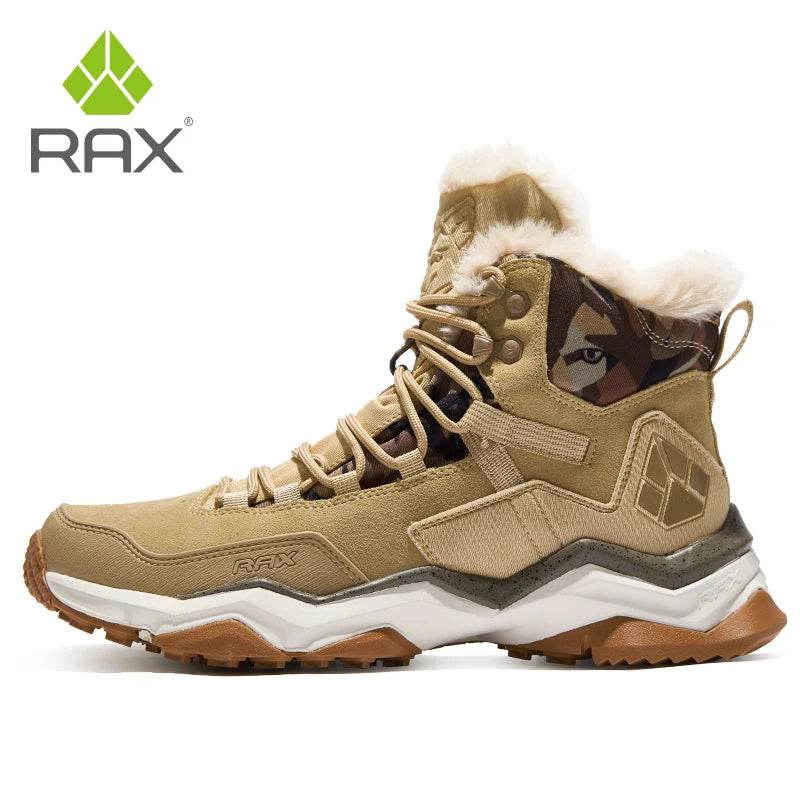 RAX Men Hiking Shoes Mid-top Waterproof Outdoor Sneaker Men Leather Trekking Boots Trail Camping Climbing Hunting Sneakers Women - KICKSTART