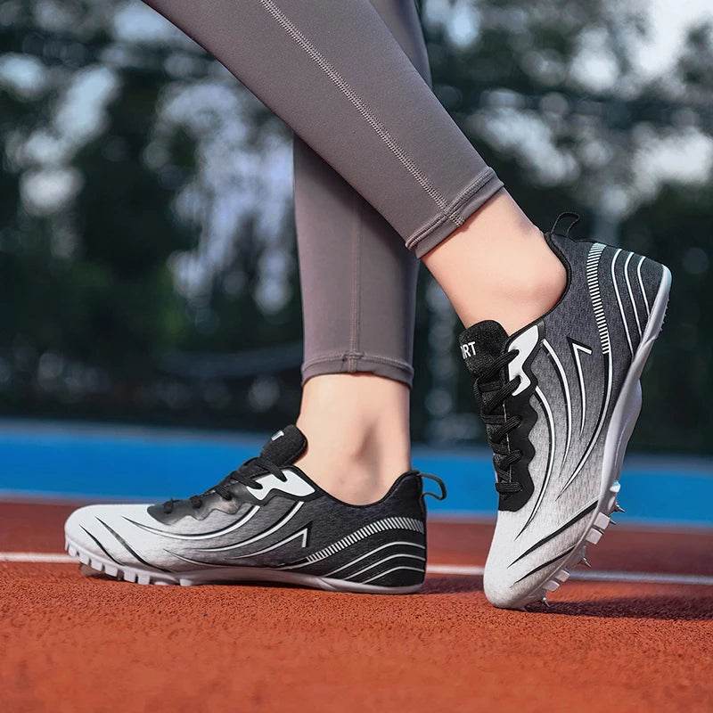 Men Track Field Shoes Shoes Training Spiked Shoes Sport Match Professional Waterproof Athletic Lightweight Lace-up Sneakers - KICKSTART