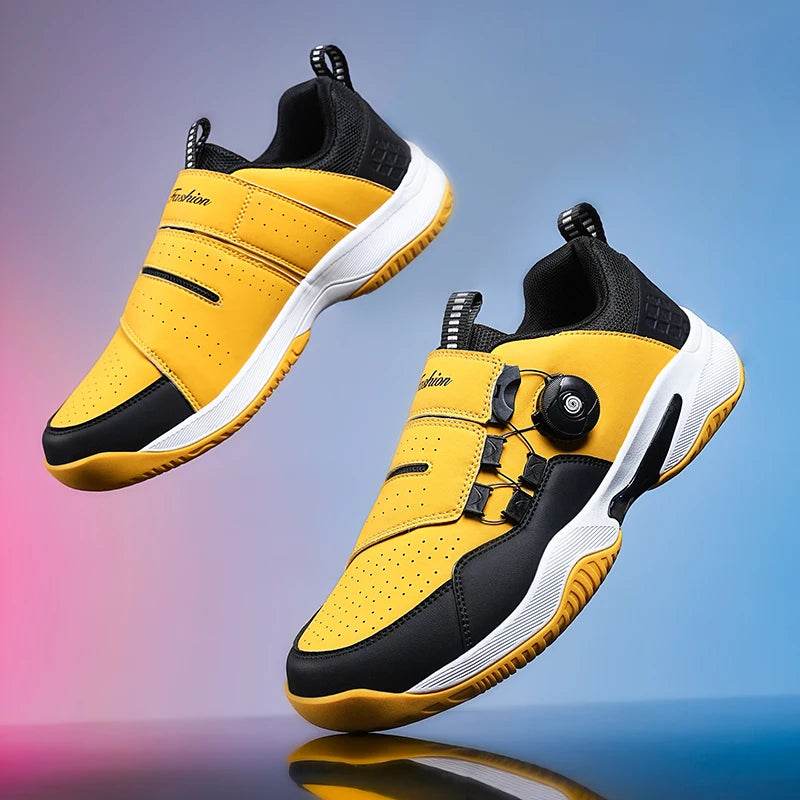 New Trendy Men's Volleyball Shoes, Lightweight and Comfortable for Outdoor Fitness, Quick Tie Up Badminton Shoes - KICKSTART