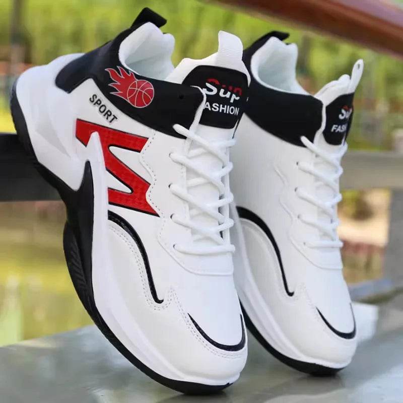 New High-top Basketball Shoes Men Outdoor Sneakers Men Wear Resistant Air Cushioning Baseball Shoes Male Breathable Sport Shoes - KICKSTART