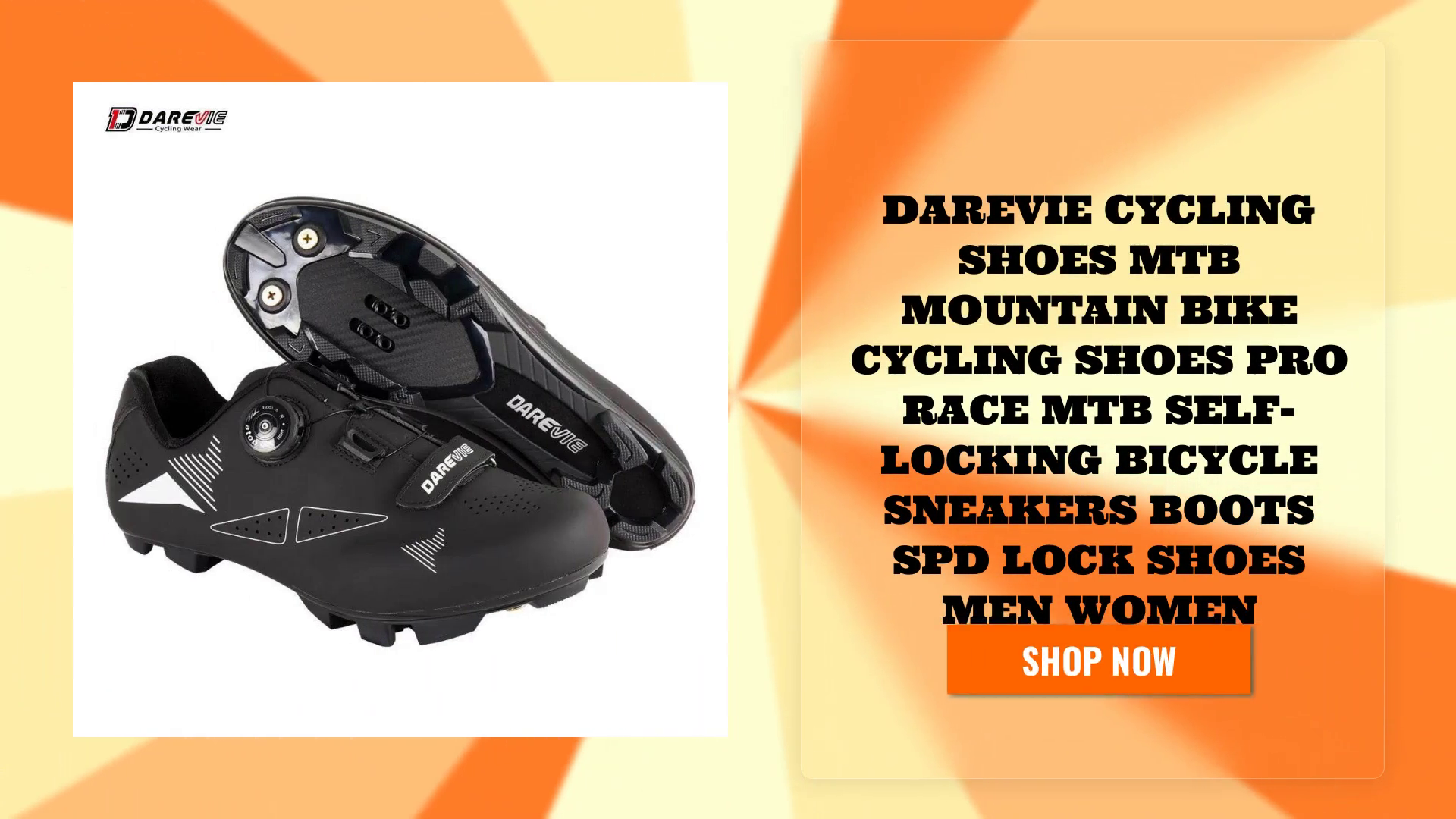 DAREVIE Cycling Shoes MTB Mountain Bike Cycling Shoes Pro Race MTB Self-Locking Bicycle Sneakers Boots SPD Lock Shoes Men Women by@Outfy