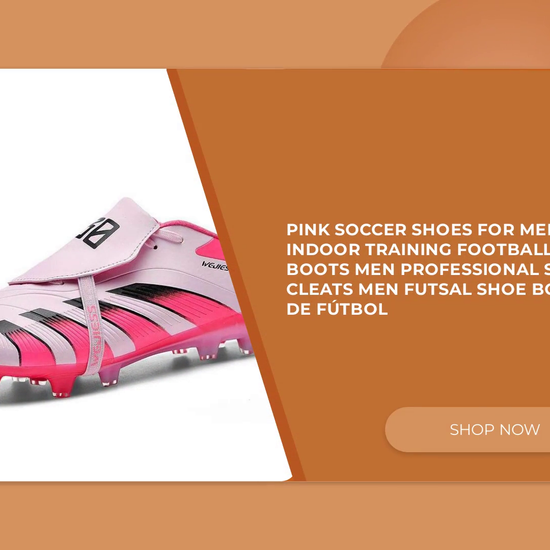 Pink Soccer Shoes For Men Indoor Training Football Boots Men Professional Soccer Cleats Men Futsal Shoe botas de f&uacute;tbol by@Outfy