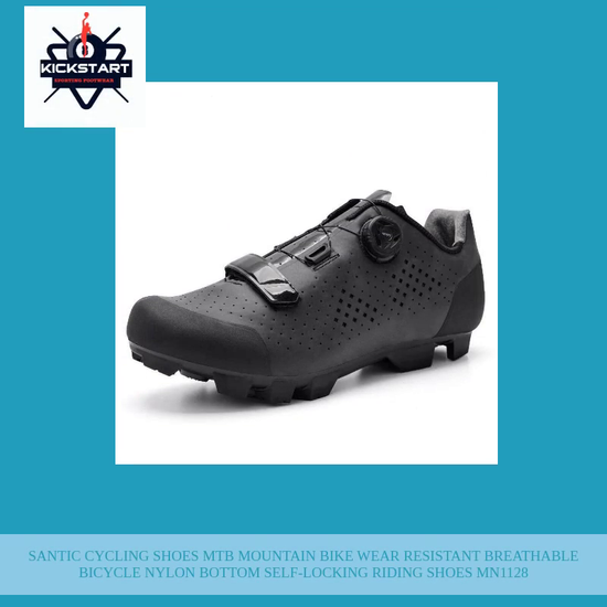 Santic Cycling Shoes MTB Mountain Bike Wear Resistant Breathable Bicycle Nylon Bottom Self-Locking Riding Shoes MN1128 by@Outfy