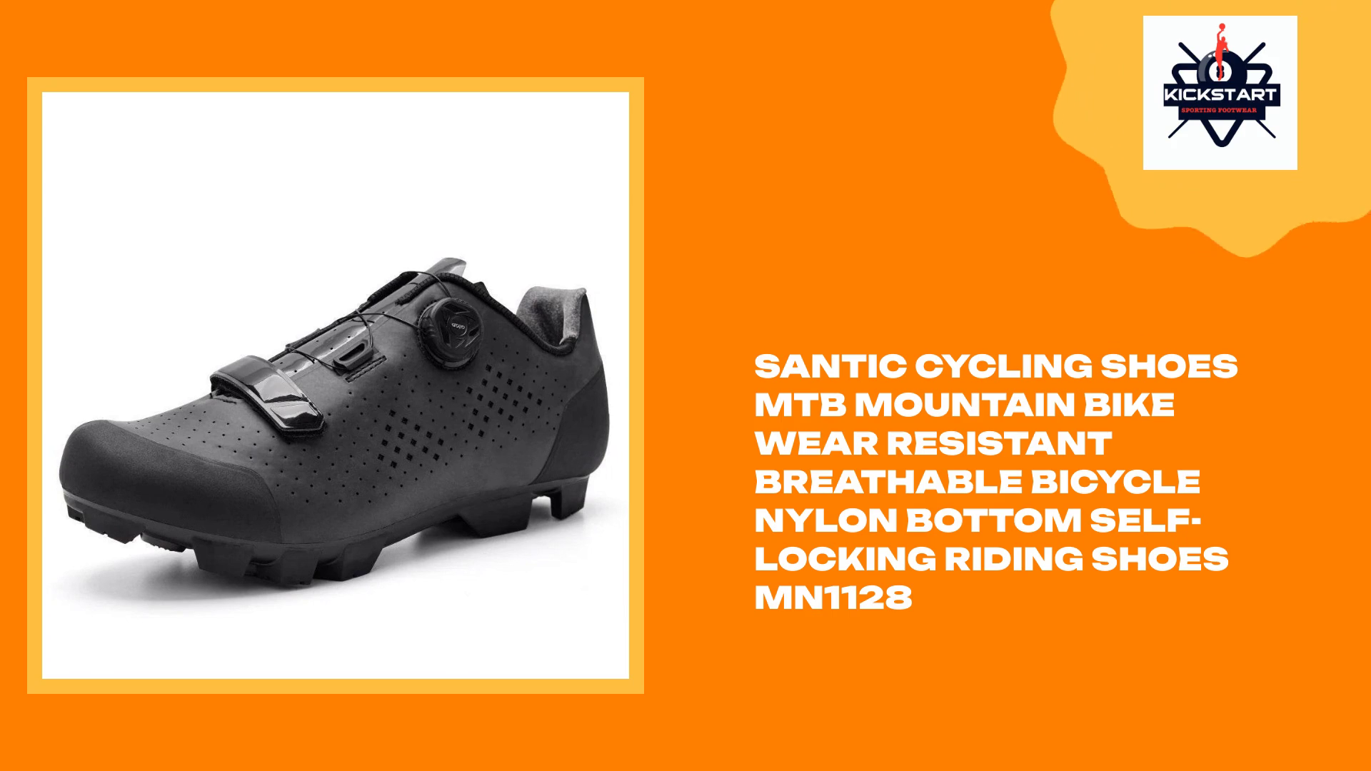 Santic Cycling Shoes MTB Mountain Bike Wear Resistant Breathable Bicycle Nylon Bottom Self-Locking Riding Shoes MN1128 by@Outfy